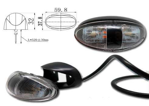 DURA LED AMBER/RED - MULTI VOLTS, SHOCK PROOF 61-3